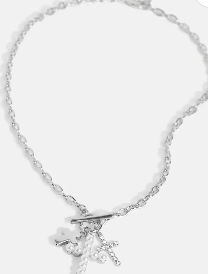 Accessories - Silver Chain Link Faith Necklace