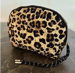 Accessories - Quilted Leopard Cosmetic Case