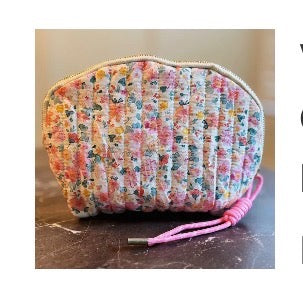 Accessories - Quilted Floral Cosmetic Case