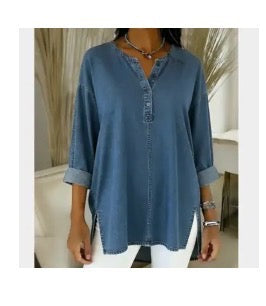Tops - Chambray Casual Loose Long Sleeve