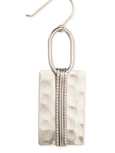 Accessories Silver Hammered Earrings
