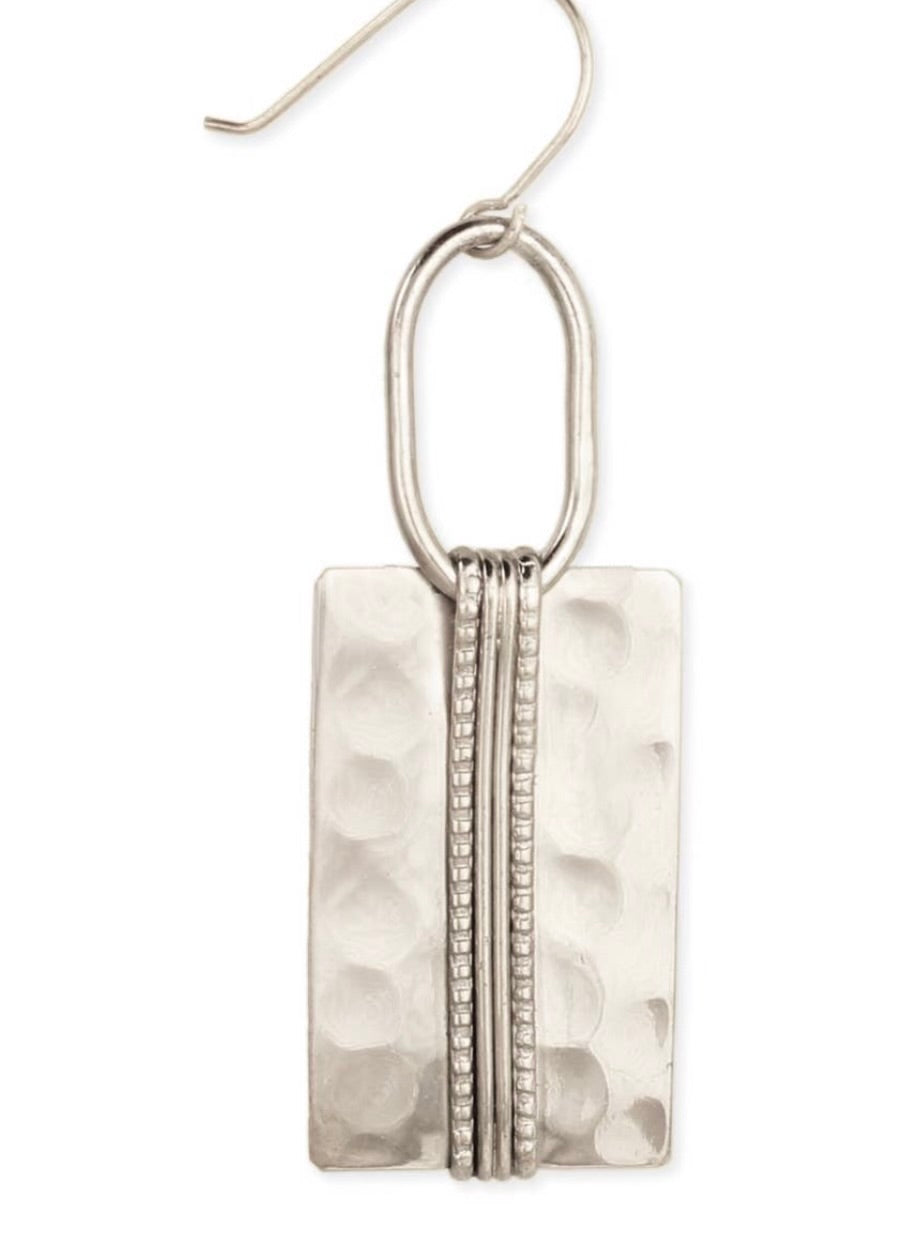 Accessories Silver Hammered Earrings