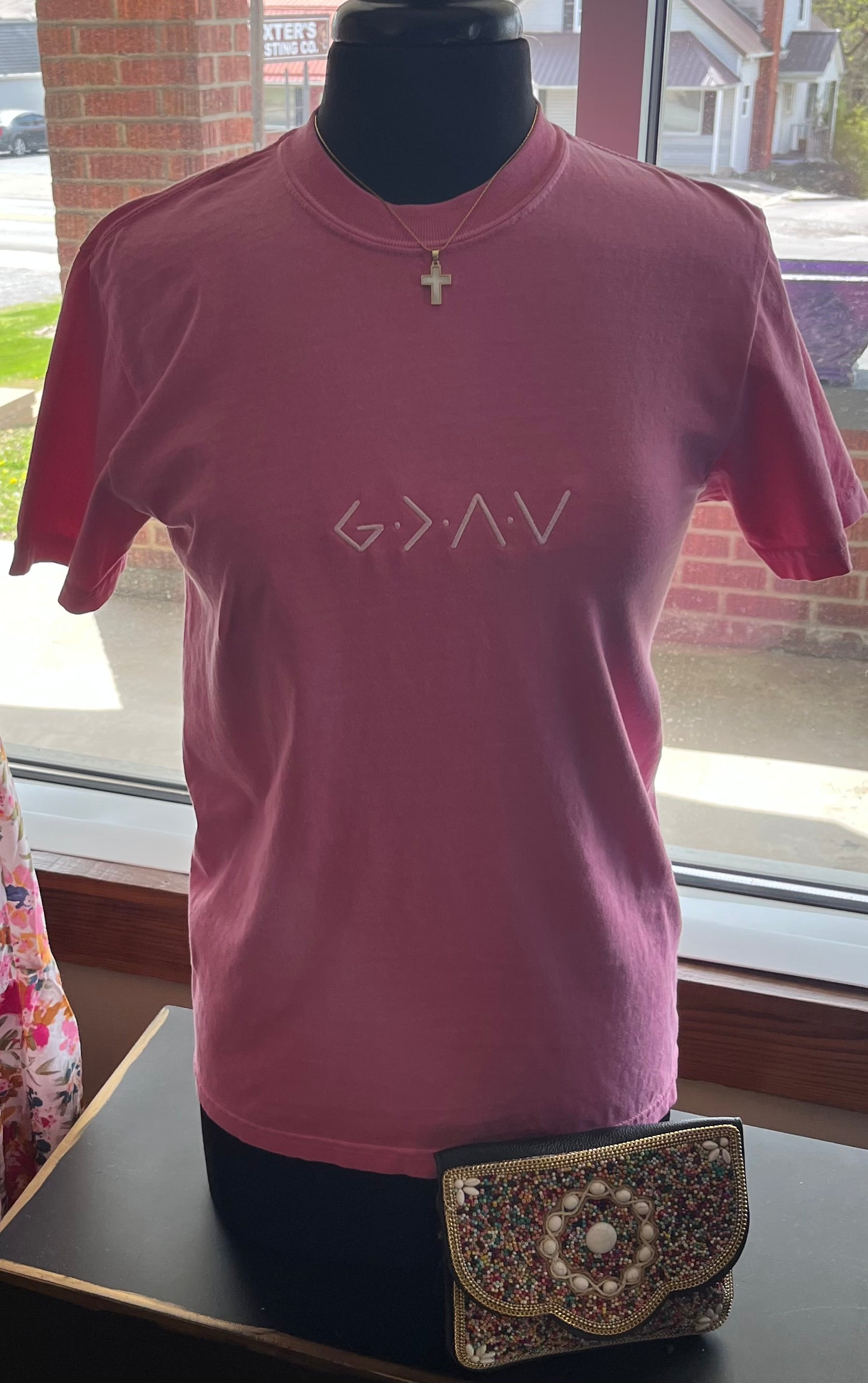 Tops - God Is Greater Embroidered Comfort Colors Tee