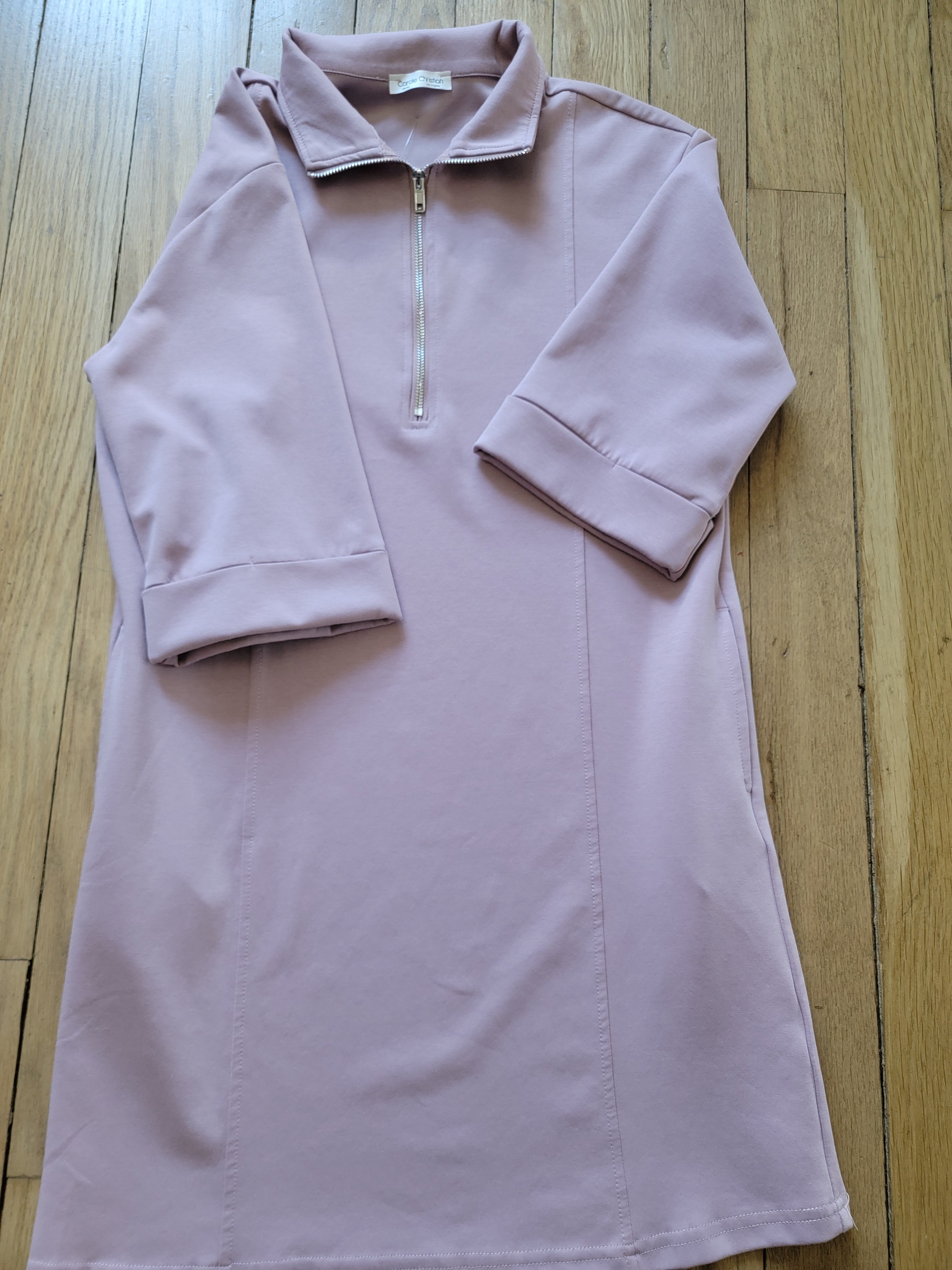 Dresses - Dusty Rose 1/4 Zippered Dress