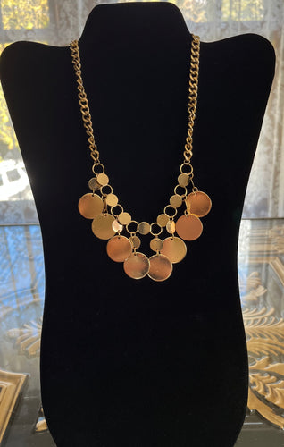 Accessories- Multi Circle Necklace Gold