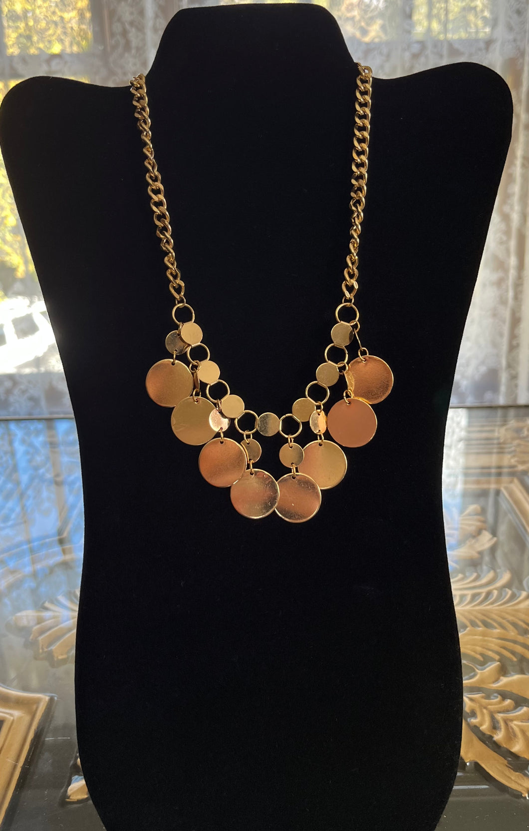 Accessories- Multi Circle Necklace Gold