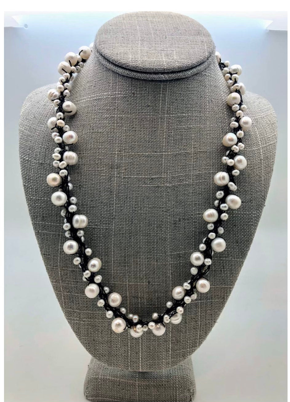 Accessories- Freshwater Pearl Cluster Necklace